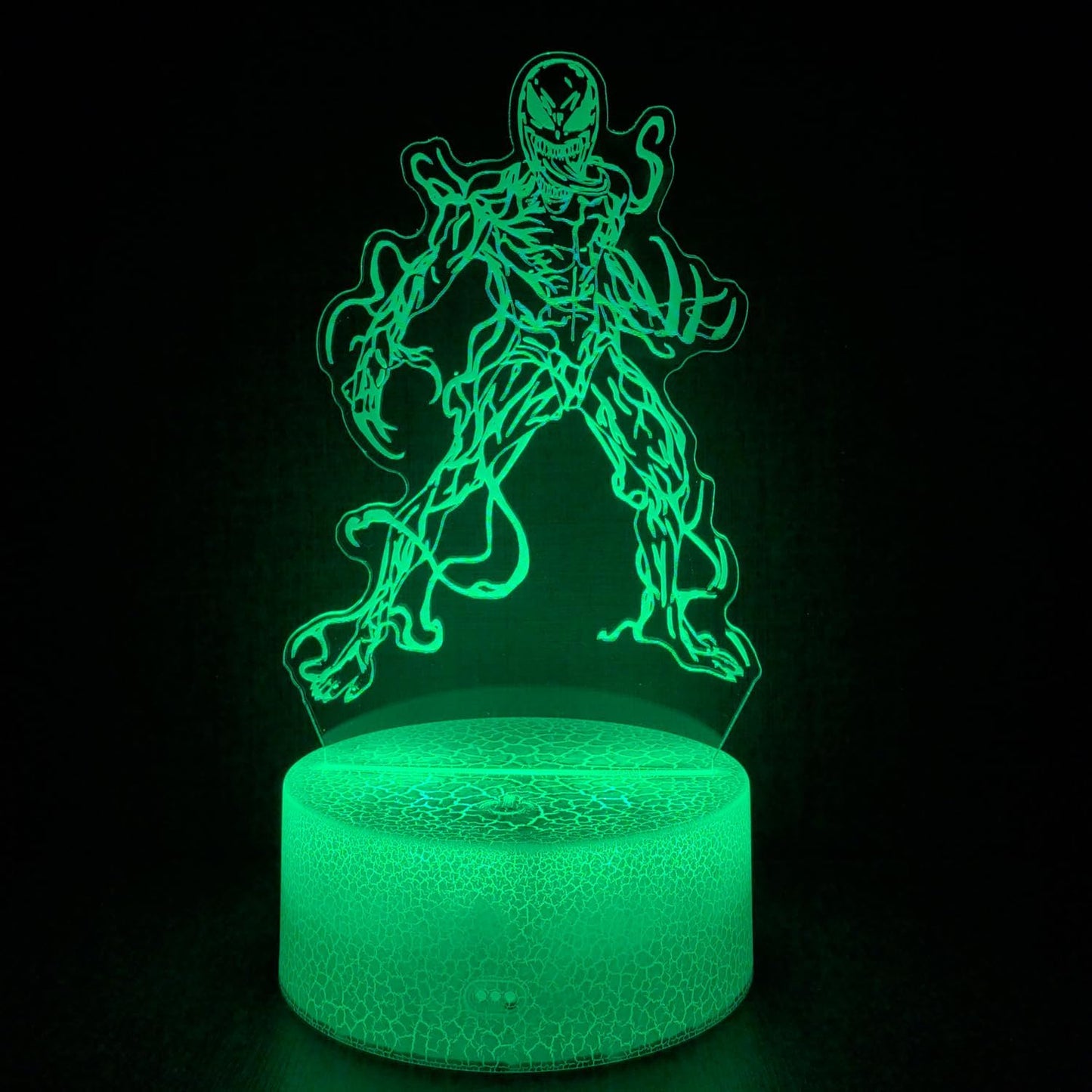 3D Alien Night Light, Super Hero Illusion Table Lamp with 16 Colors Remote Control Touch Lamp LED USB Night Light Desk Lamps Room Decorations Home Decor Holiday Gifts Birthday Gifts