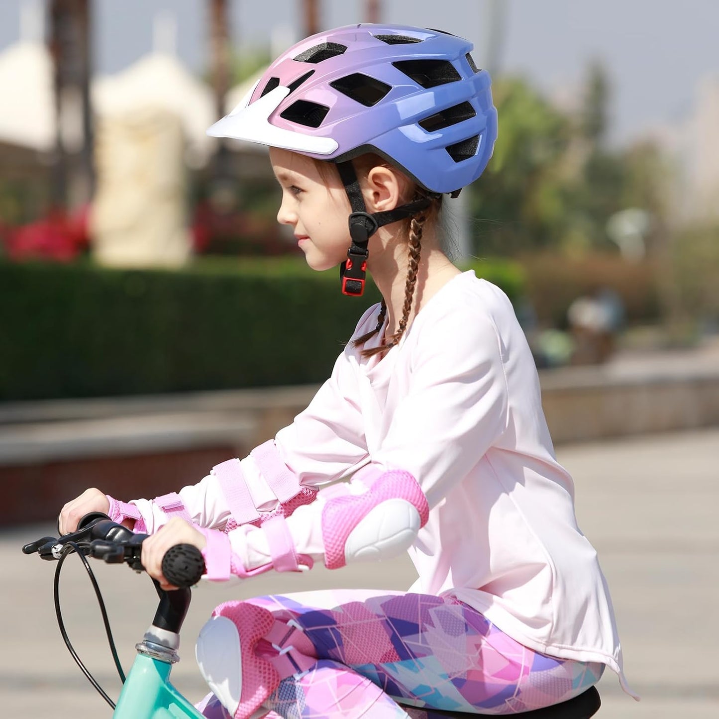 Kids Bike Helmet, 2 Size Adjustable for Youth Toddler Boys & Girls 3-5-8-10-12-14 Years, Child Helmets with Visor for Skating Cycling Scooter