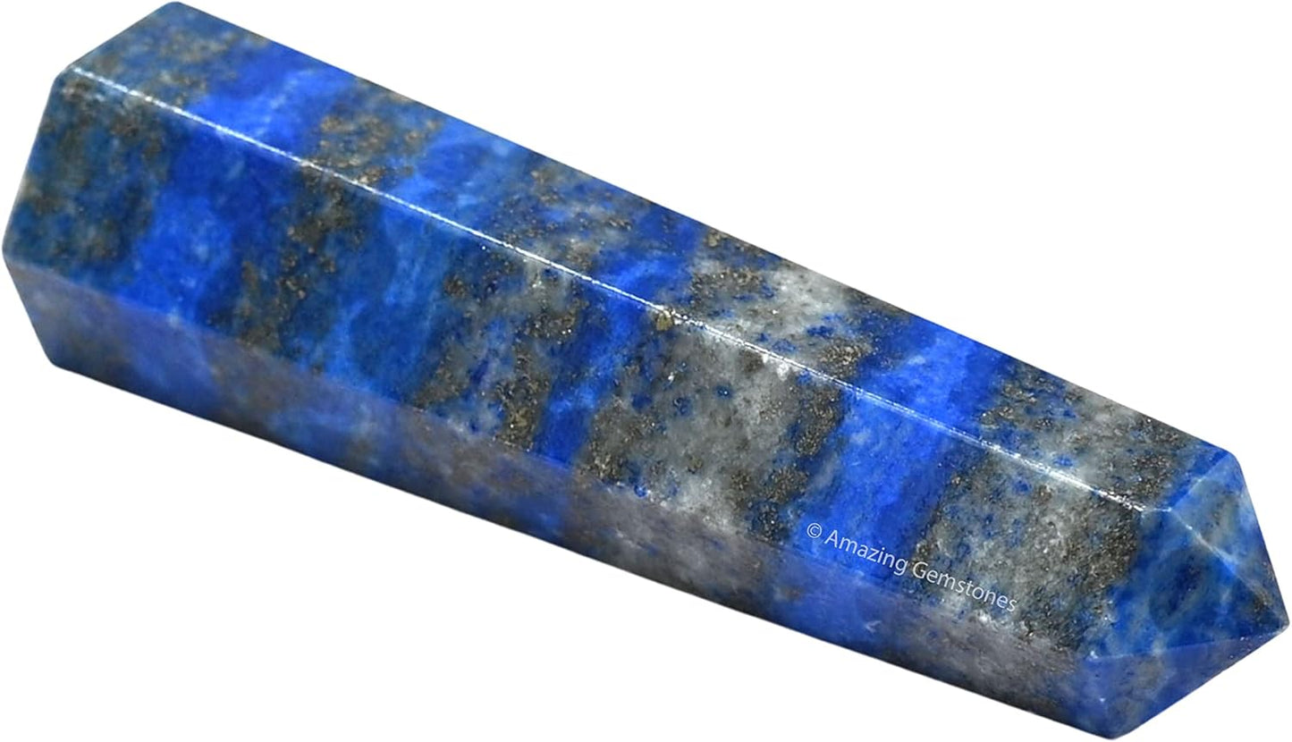 Amazing Gemstone Lapis Lazuli Crystal Towers ~ Natural Healing Crystal Point Obelisk for Reiki Healing and Crystal Grid (2" to 3" INCH)