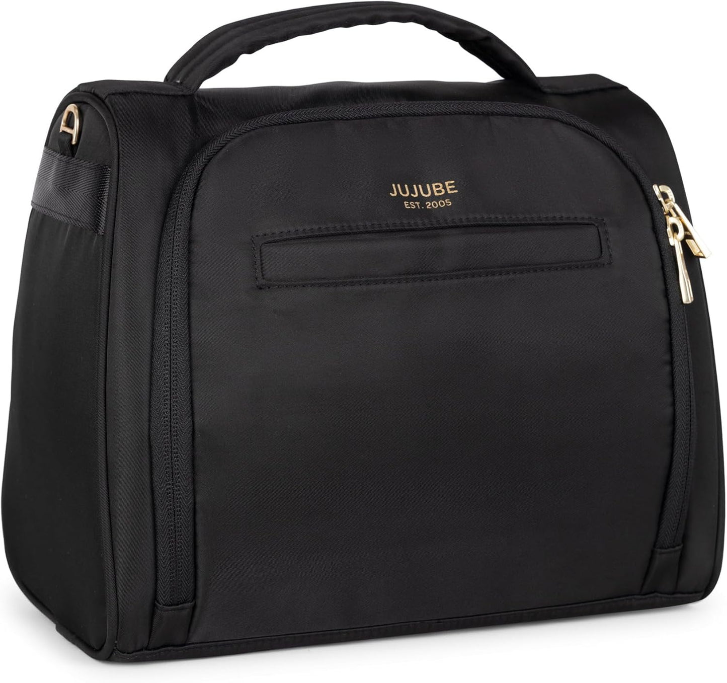 JuJuBe New Insulated Bottle Bag, Breastmilk Storage Bag for Baby Bottles, Travel Insulated Waterproof Lunch Bag or Cooler Bag for Nursing, Milk, Food, Baby Formula, Snacks, Black, Mothers Day Gift