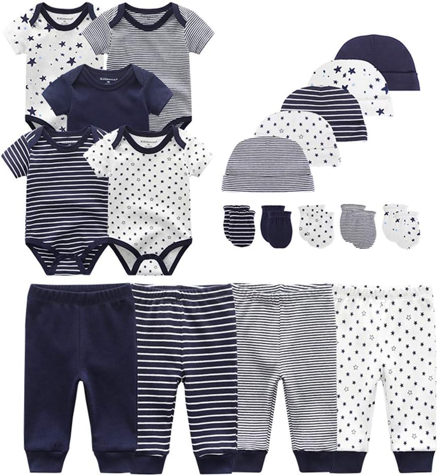 Kiddiezoom Unisex Baby Layette Essentials Giftset Clothing Set 19-Piece For Newborn Baby
