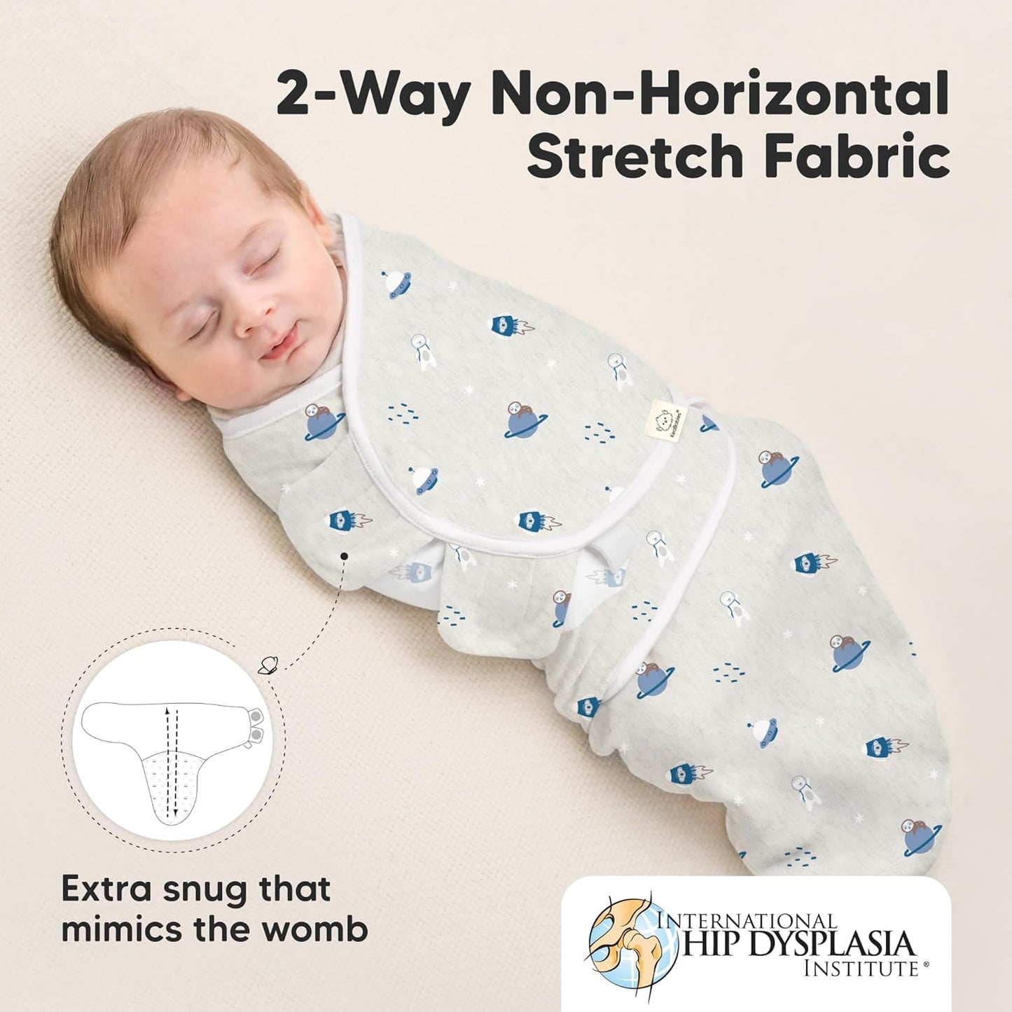 3-Pack Organic Baby Swaddle Sleep Sacks - Swaddles for Newborns, Infant 0-3 Months, Baby Girls, Boys, Soft & Snug Newborn Sleep Sack, Nursery Swaddling Blankets (Cosmo)