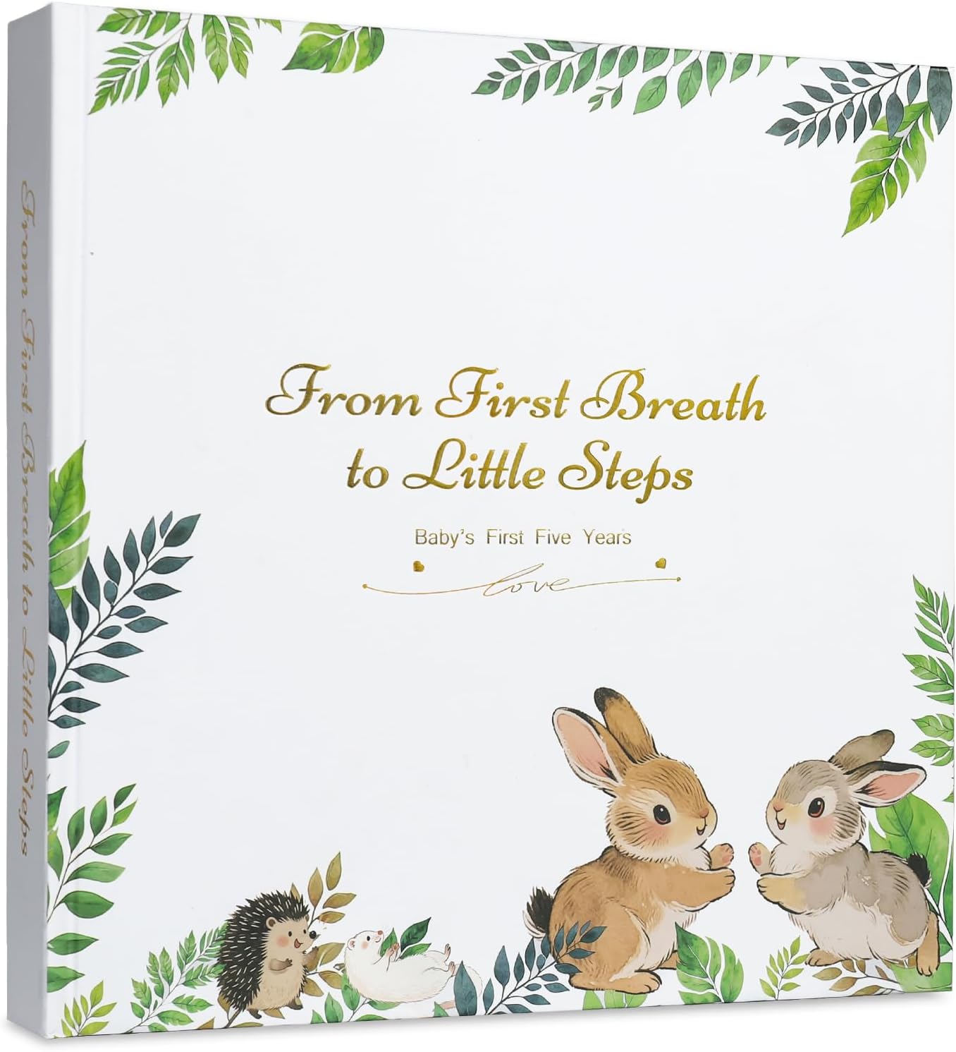 Orzbow Baby Memory Book for Boys and Girls, Timeless First 5 Year Baby Keepsake Book, Gender Neutral Journal Scrapbook Photo Album, Record a Milestone for every Event from Birth to Age 5