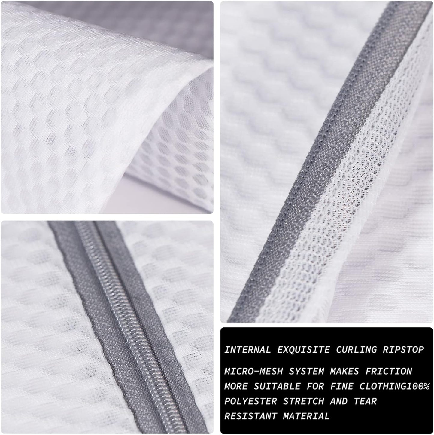 5Pcs Durable Honeycomb Mesh Laundry Bags for Delicates,Travel Organization Bag for Clothes,Jeans,Bath Towels,Bed Sheets (1X-Large 20 x 24 Inches,2 Large 16 x 20 Inches, 2 Medium 12 x 16 Inches)