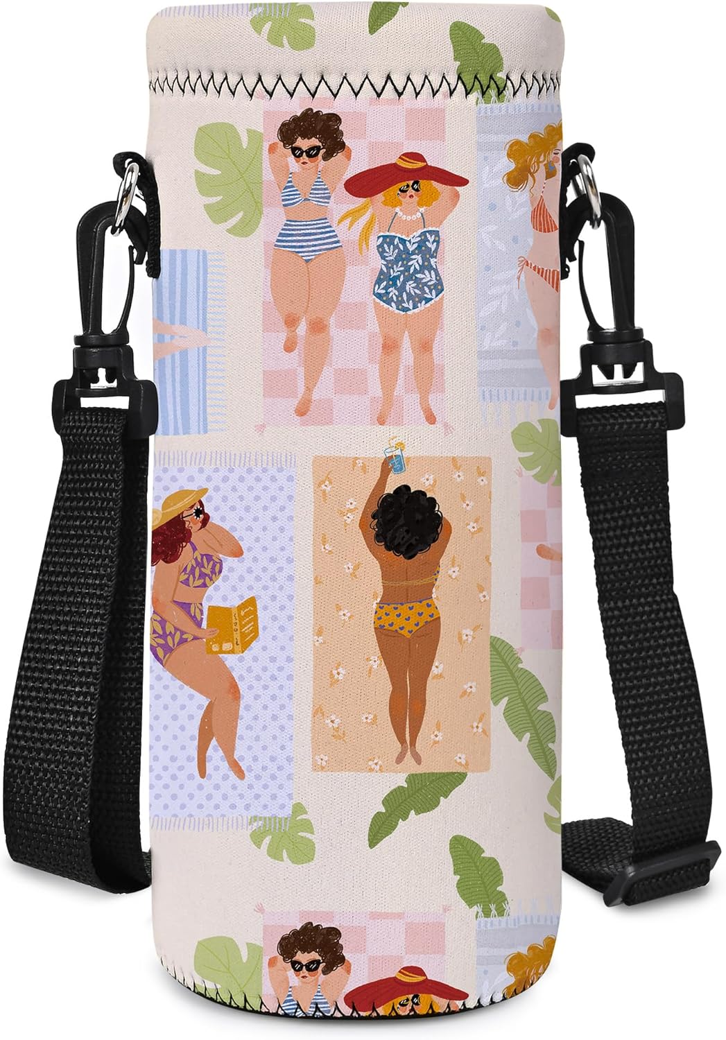 AUPET Water Bottle Bag Carrier,24oz/32oz Insulated Neoprene bottle Sling Holder Case Pouch Cover for 1000ML/750ML Bottles with Shoulder Strap for walking