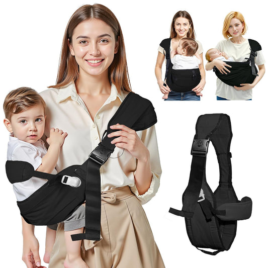 Baby Carrier Newborn to Toddler,Adjustable Baby Sling Carrier,Comfortable and Lightweight Toddler Carrier for 25-60 lbs,Ideal for Shopping Travelling