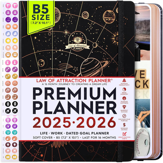 2025-2026 Planner Weekly and Monthly | 16-Month Life Planner to Increase Focus & Productivity | Reduce Overwhelm & Achieve Your Biggest Goals | Include Gift Box & Stickers | Sep 2025-Dec 2026