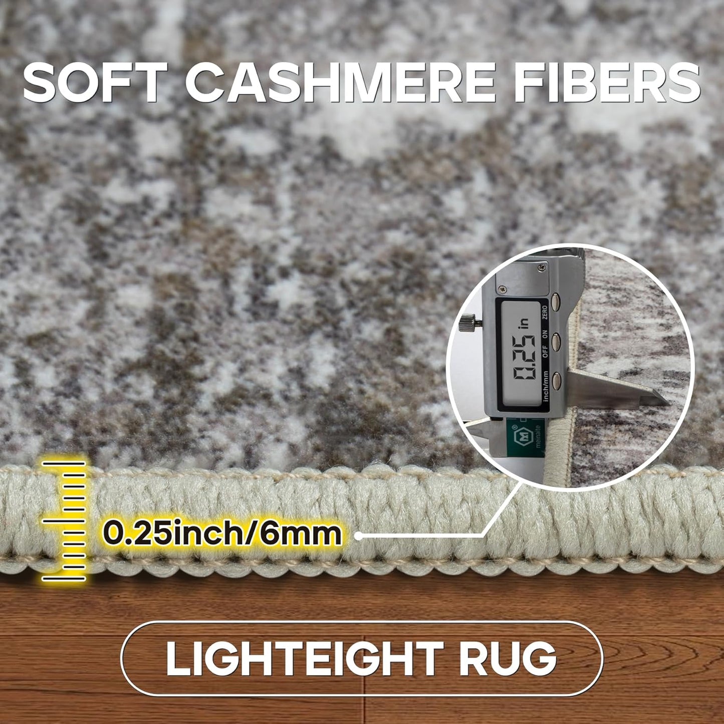 4x6 Area Rugs for Living Room Rug Washable: Modern Large Rug for Dining Room Bedroom Carpet Non Slip Low Pile 4 by 6 Indoor Abstract Nursery Home Office Black Gold