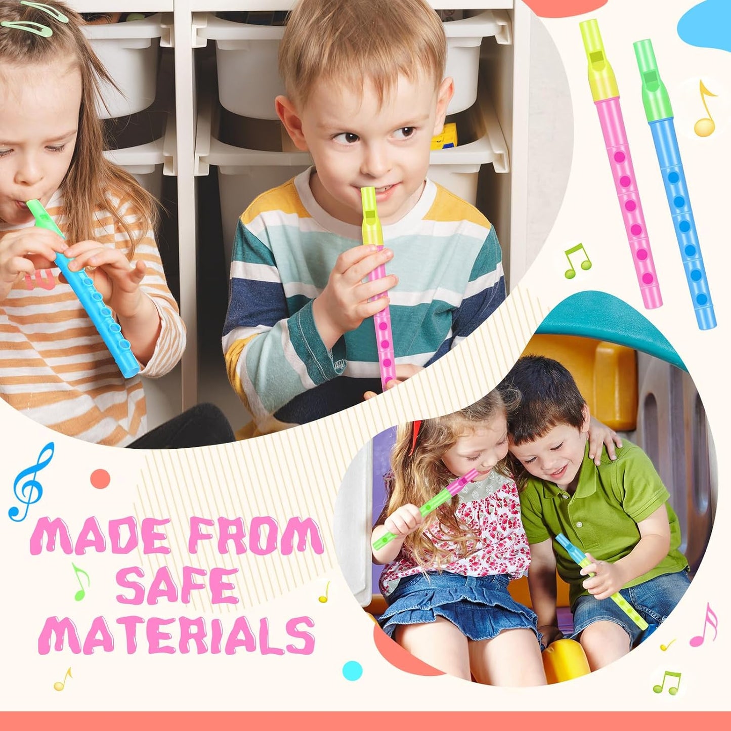 200 Pcs 6.3 Inches Soprano Recorder Bulk 6 Hole Plastic Recorders for Kids Mixed Color Plastic Flute Musical Instruments Toy for Kid Party Favors Beginners Gifts School Performance