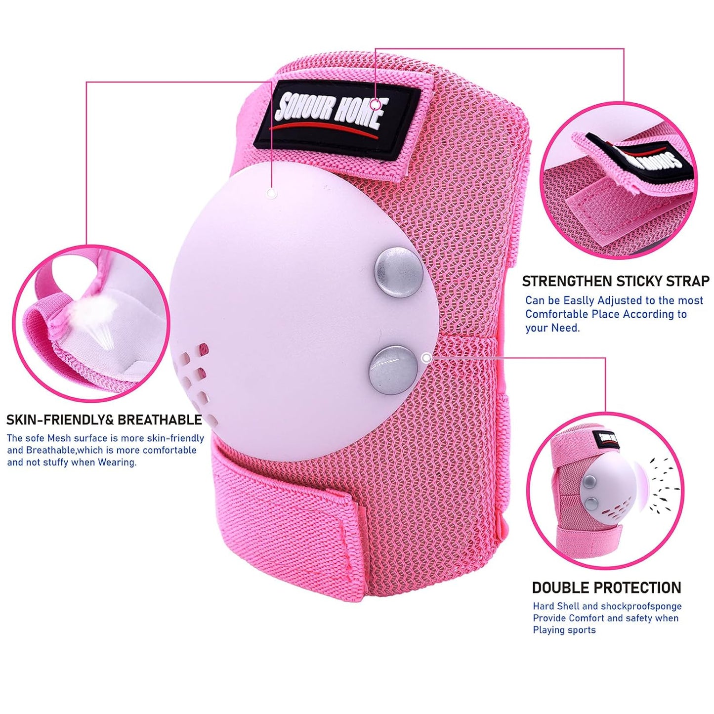 Youth/Kids Knee Pads Elbow Pads Wrist Guards Protective Gear Set for 3-15 Years Child Roller Skates, Skateboard, Cycling, Inline Skating, BMX Bike, Balance Bike, Scooter Riding and Other Outdoor Sports