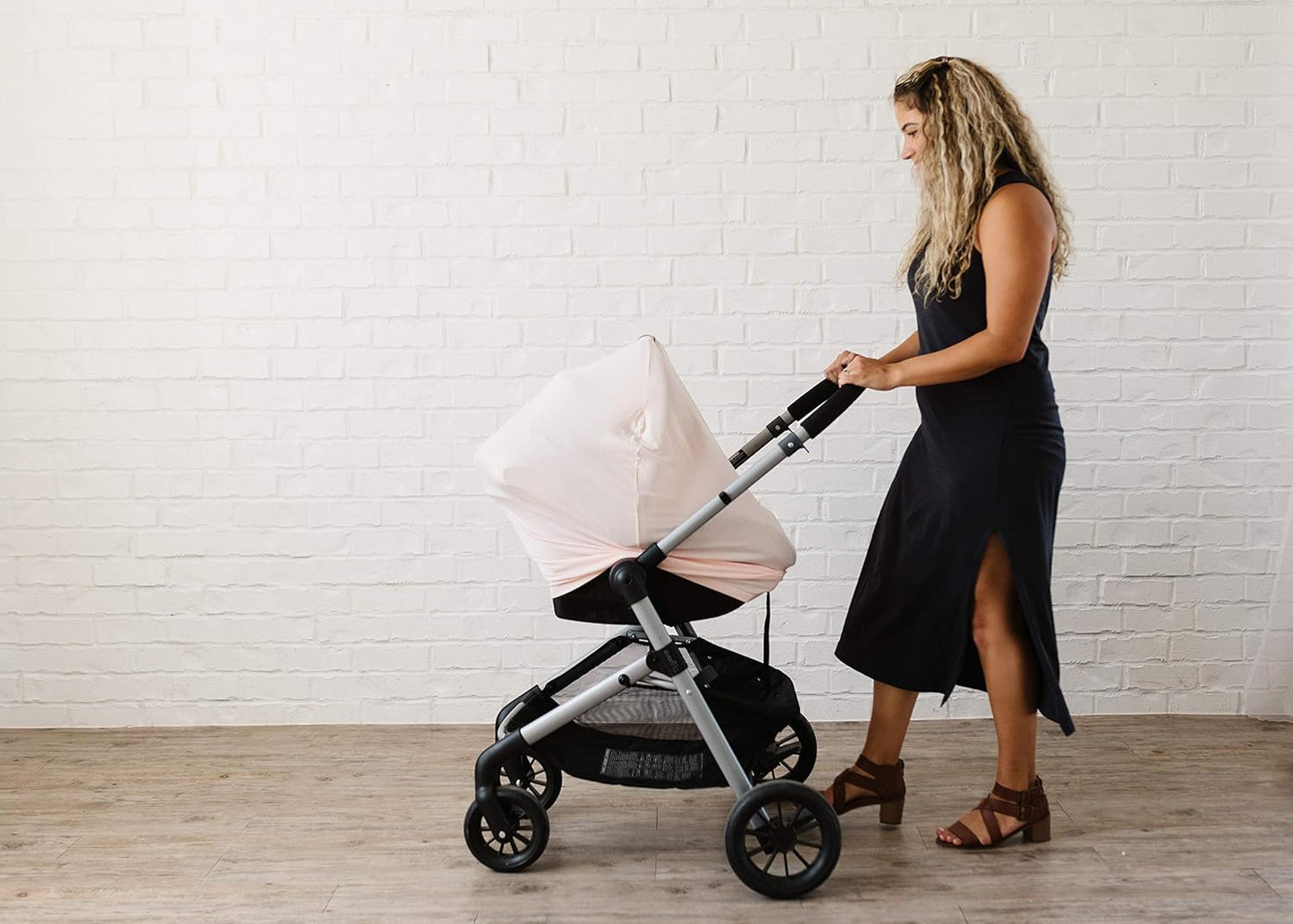 Copper Pearl Multi-Use Cover: Car Seat Covers, Nursing Cover, and Stroller Cover for Sun - Stretchy Fabric, All-Season Use, Stylish Designs, Easy Access for Moms - Blush