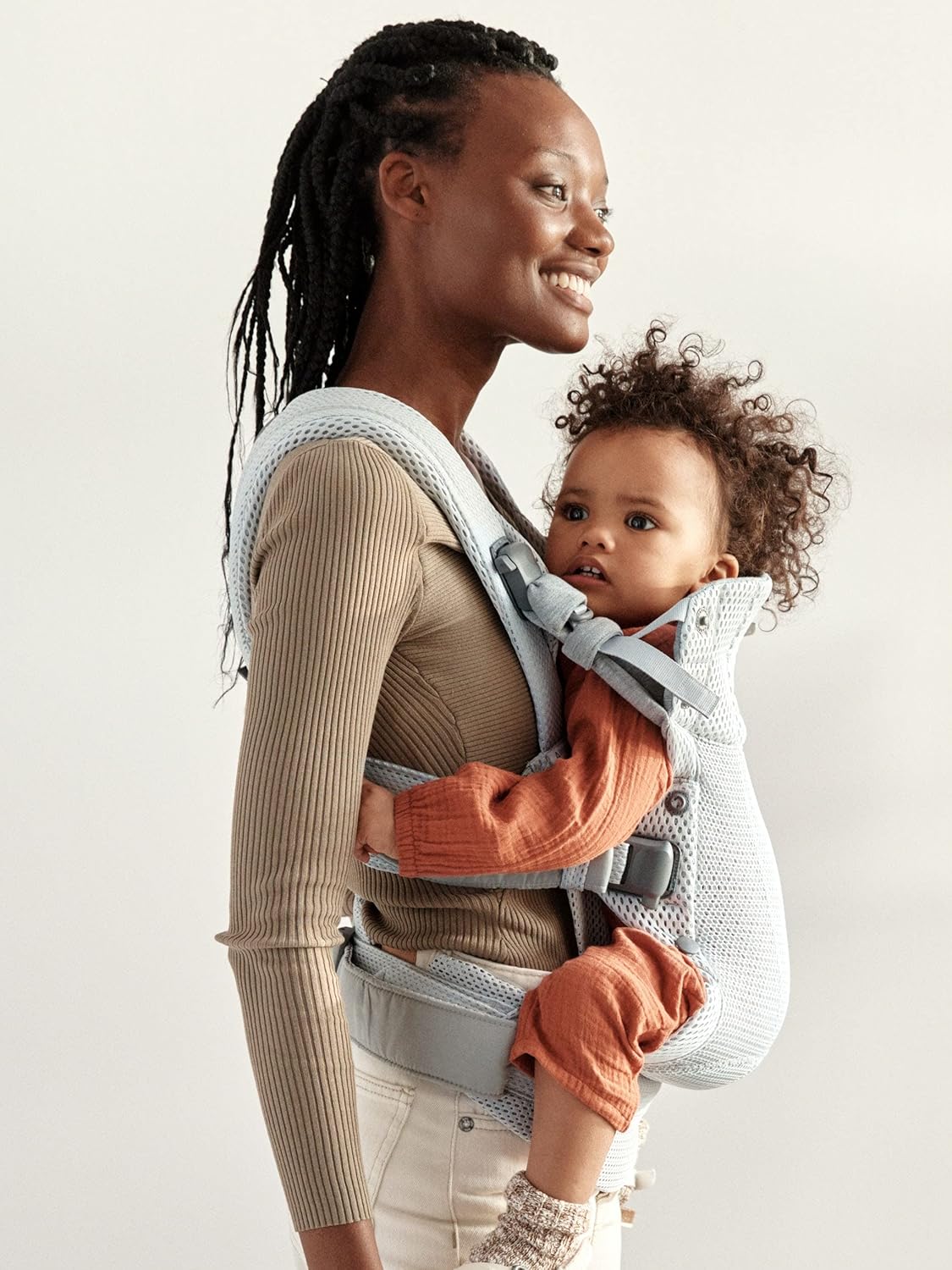 BabyBjörn Baby Carrier Harmony, Silver, 3D Mesh | 3-in-1 Ergonomic Baby Carrier; Newborn, Facing-In, Outward-Facing, and Back Carrying Positions Supported (7-40 lbs), Newborn to Toddler