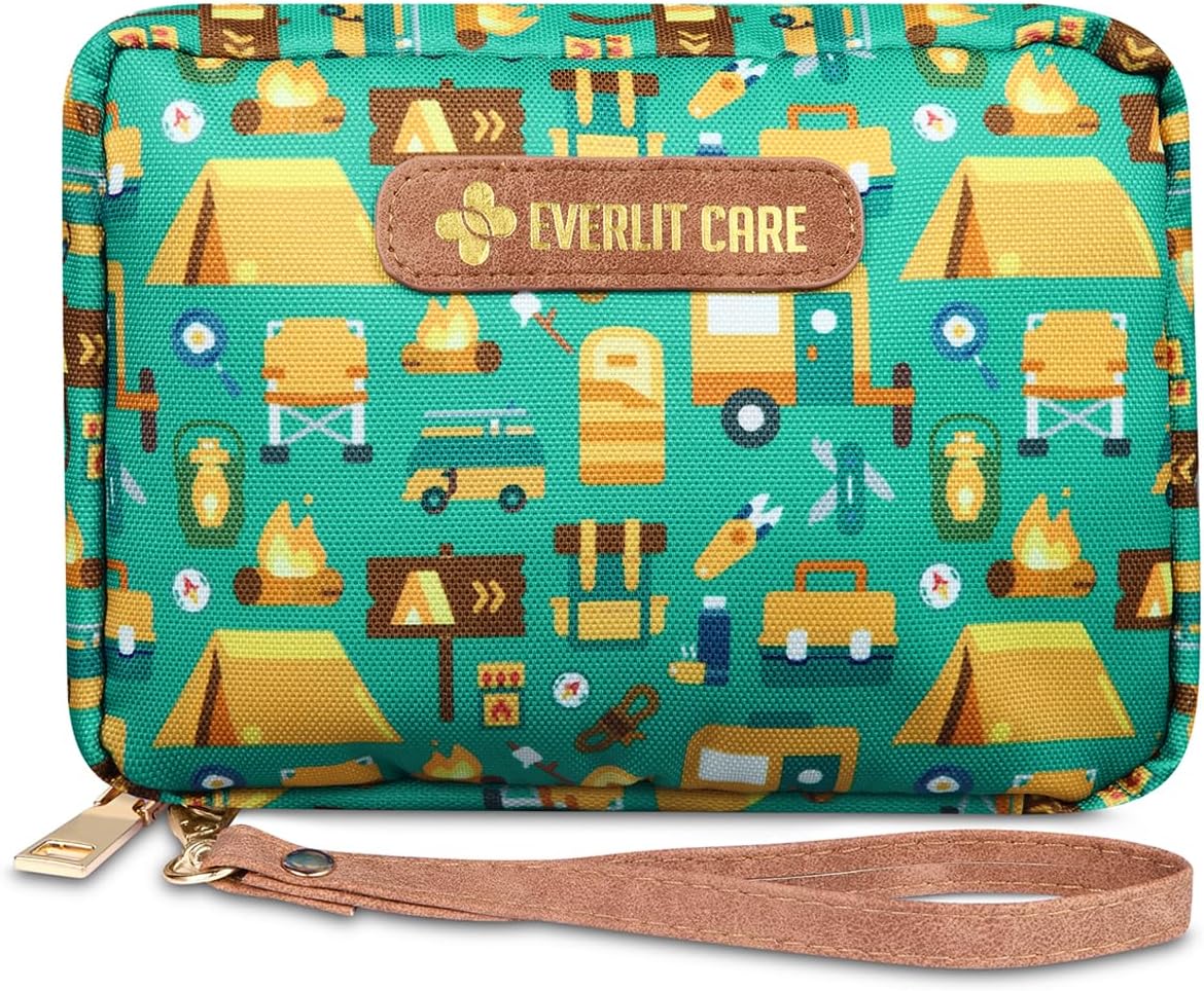 EVERLIT Care Rescue Pack | Family-Friendly First Aid Kit for Kids with 200 Pcs Medical Supplies | Travel-Friendly Compact Storage Bag for Home, Car, Travel, Camping, Adventure (Camping)