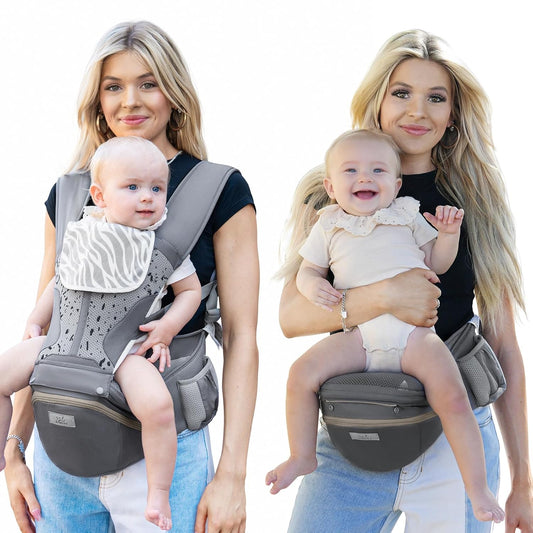 Baby Carrier Pro, MOMTORY Safety-Certified 6-in-1 Ultra Storage Baby Carrier Newborn to Toddler, Detachable Baby Holder Carrier with Hip Seat, Ergonomic Cozy Baby Front and Back Carrier for 7-50lbs