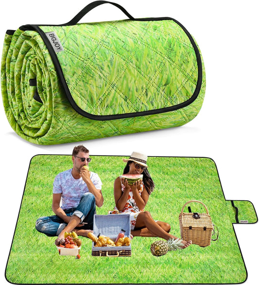 Large Beach Blanket Waterproof Sandproof Picnic Blankets Outdoor Blanket Foldable Beach Mat Sandfree with Carry Strap Lightweight Beach Blankets fit 2 to 4 Adults for Beach Camping Grass Lawn Park