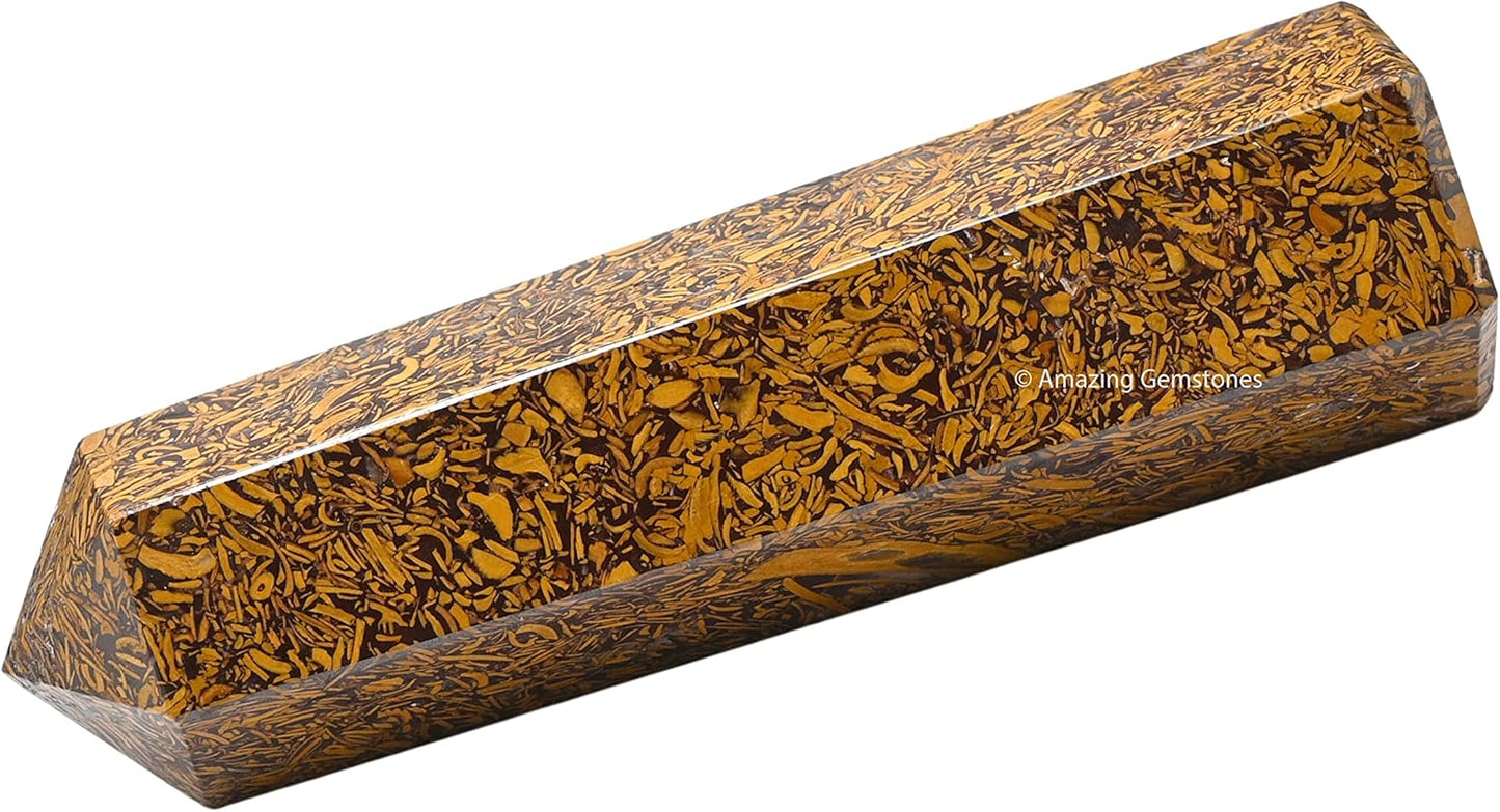 Amazing Gemstone Large Mariyam Jasper Calligraphy Jasper Crystal Towers ~ Natural Healing Crystal Point Obelisk for Reiki Healing and Crystal Grid (5.5 to 6 INCH)