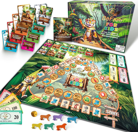 BeFree for KIDS – Fun Money & Financial Literacy Board Game | Teach Kids Smart Money Skills, Investing & Saving | Educational Strategy Game for Ages 7+ | Great for Family Game Night & Cash Flow Learn!