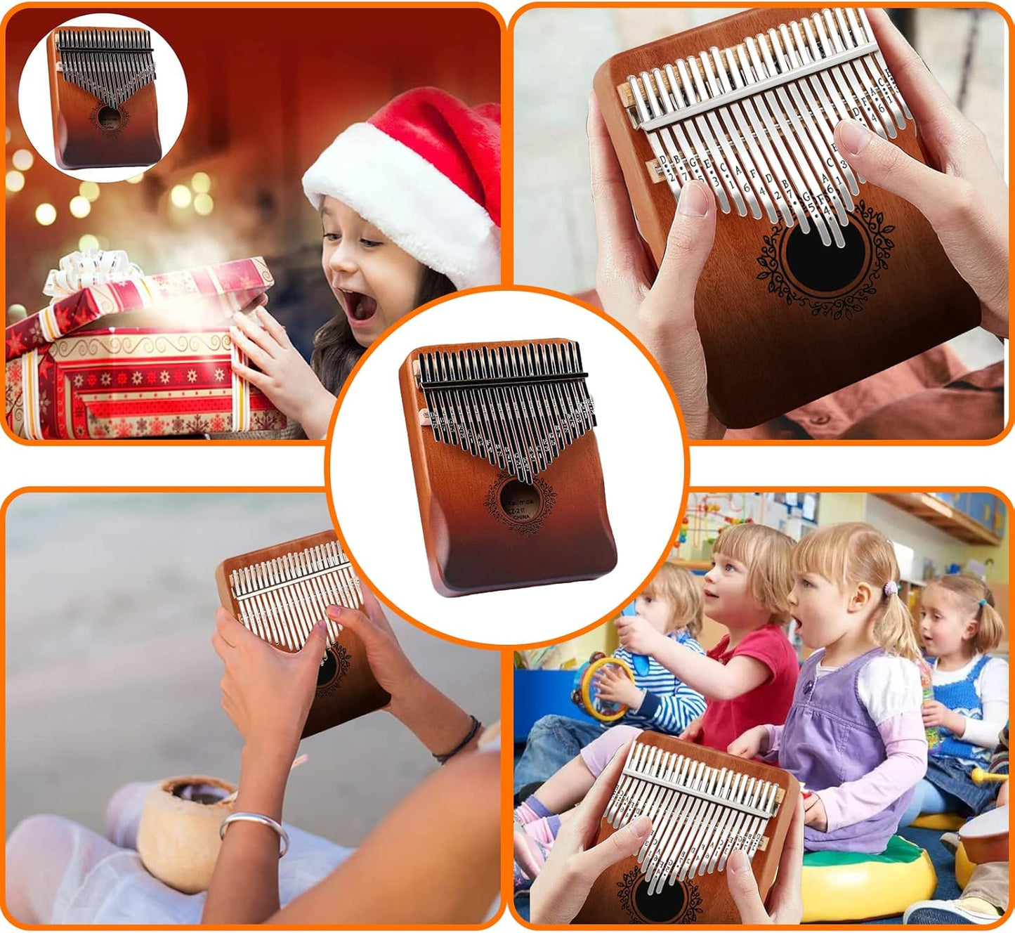 Kalimba 21 Keys Thumb Piano, Easy To Learn Portable Kalimba Thumb Piano With Beautiful Hard Packing Box, Gifts For Kids,Adult,Beginners,Professional