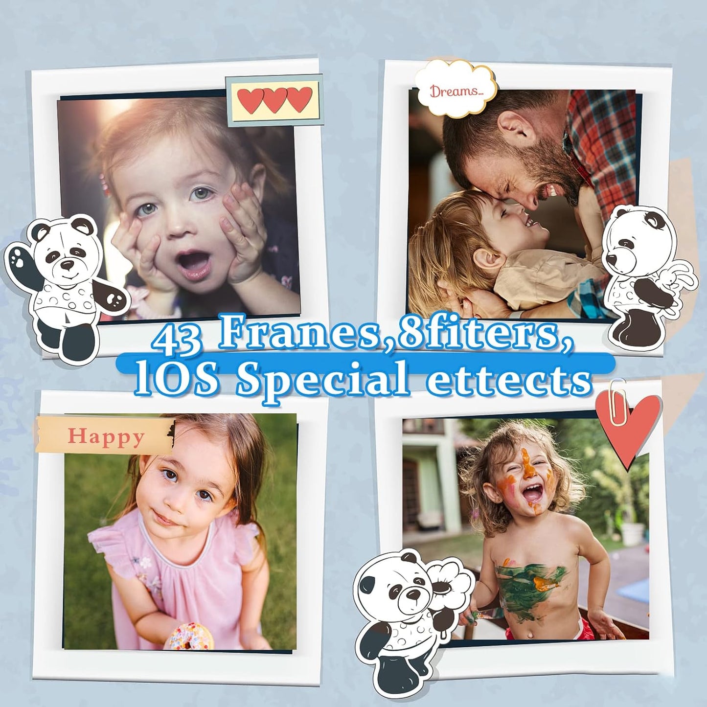 SUZIYO Camera for Kids with Tripod, Digital Video Camcorder 1080P 2.4 Inch HD,Best Birthday Christmas Electronic Toys Gifts for Childen Age 3 4 5 6 7 8 9 Years Old Boys with 32G SD Card, Blue