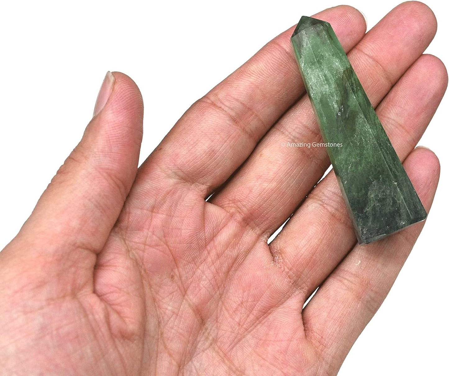 Amazing Gemstone Green Fluorite Crystal Towers - Natural Healing Crystal Point Obelisk for Reiki Healing and Crystal Grid (2 Inch to 3 Inch)
