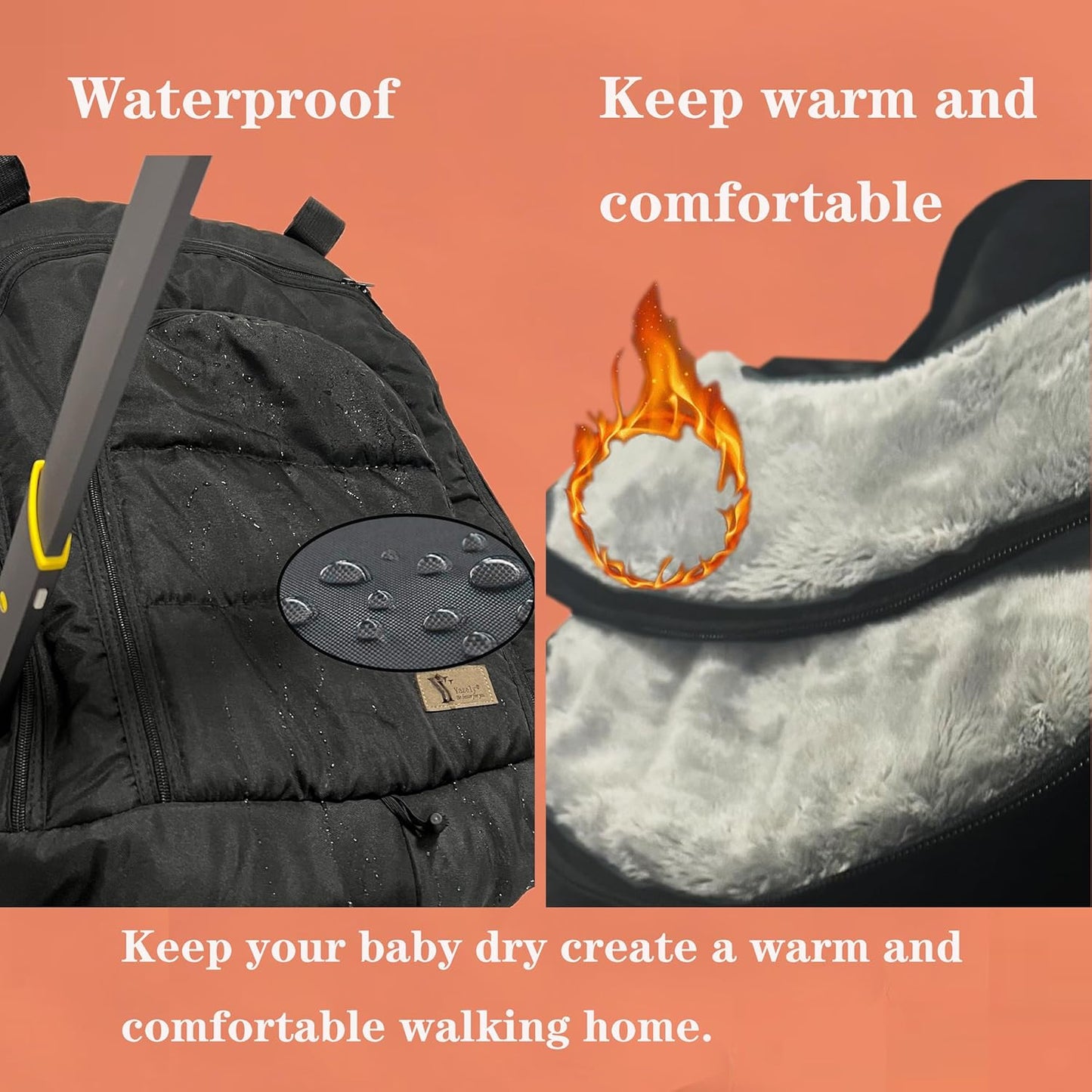 Car Seat-Covers for Babies Winter - Heavy-Warm Baby Car Seat Cover for Boy Girl Cold Weather Shield Protection,Waterproof Covers Windproof Keep Baby Cozy with Earflap for More Breathable