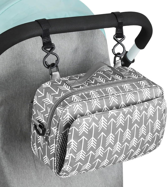 Accmor Stroller Organizer, Universal Stroller Organizer with Insulated Cup Holder Pocket, Dual Purpose Large Capacity Stroller Bag Caddy, Stroller Accessories Fits for Uppababy, Doona, Nuna Strollers