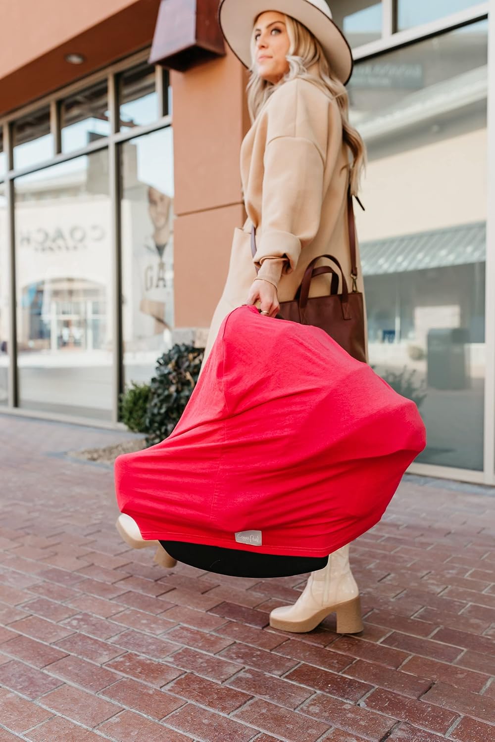 Copper Pearl Multi-Use Cover: Car Seat Covers, Nursing Cover, and Stroller Cover for Sun - Stretchy Fabric, All-Season Use, Stylish Designs, Easy Access for Moms - Mara