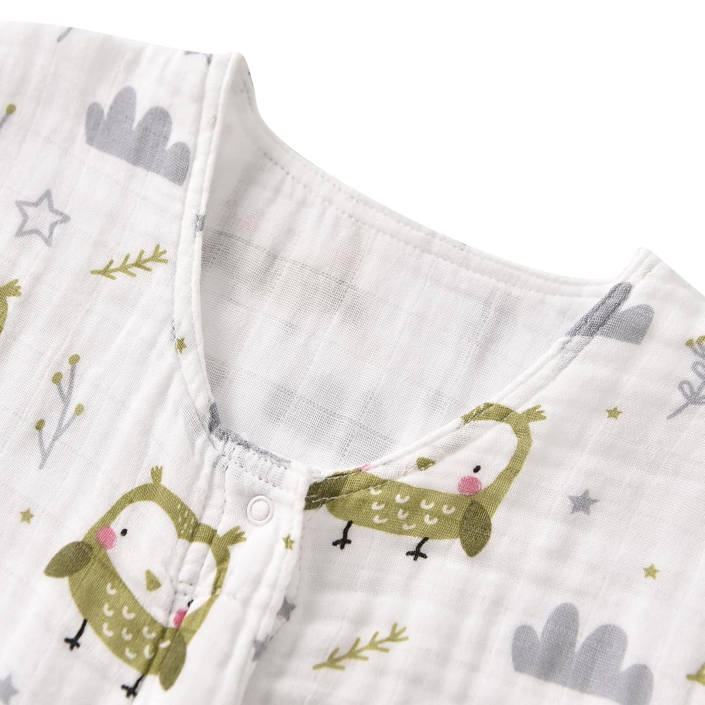 Baby Sleep Sack 2-4 T Baby Wearable Blanket 100% Organic Cotton 0.5 TOG Toddler Sleeping Sack 2- Way Zipper Soft Lightweight X-Large Owl