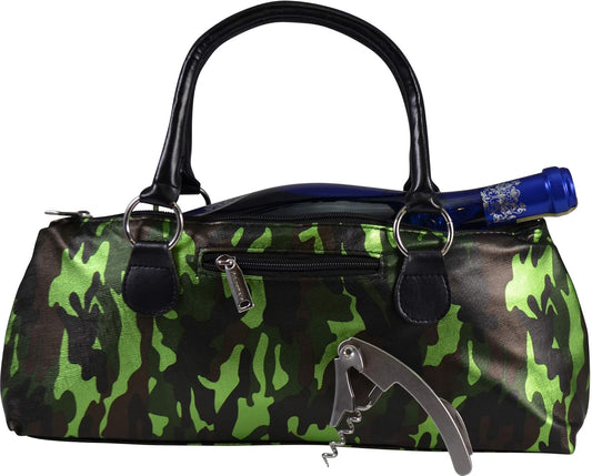 Wine Clutch Bag (Thermal Insulated) Trendy Women's Carry Tote | Holds Red & White 750mL Bottles | Trendy Fashion | Incl. Portable Waiter-Style Corkscrew