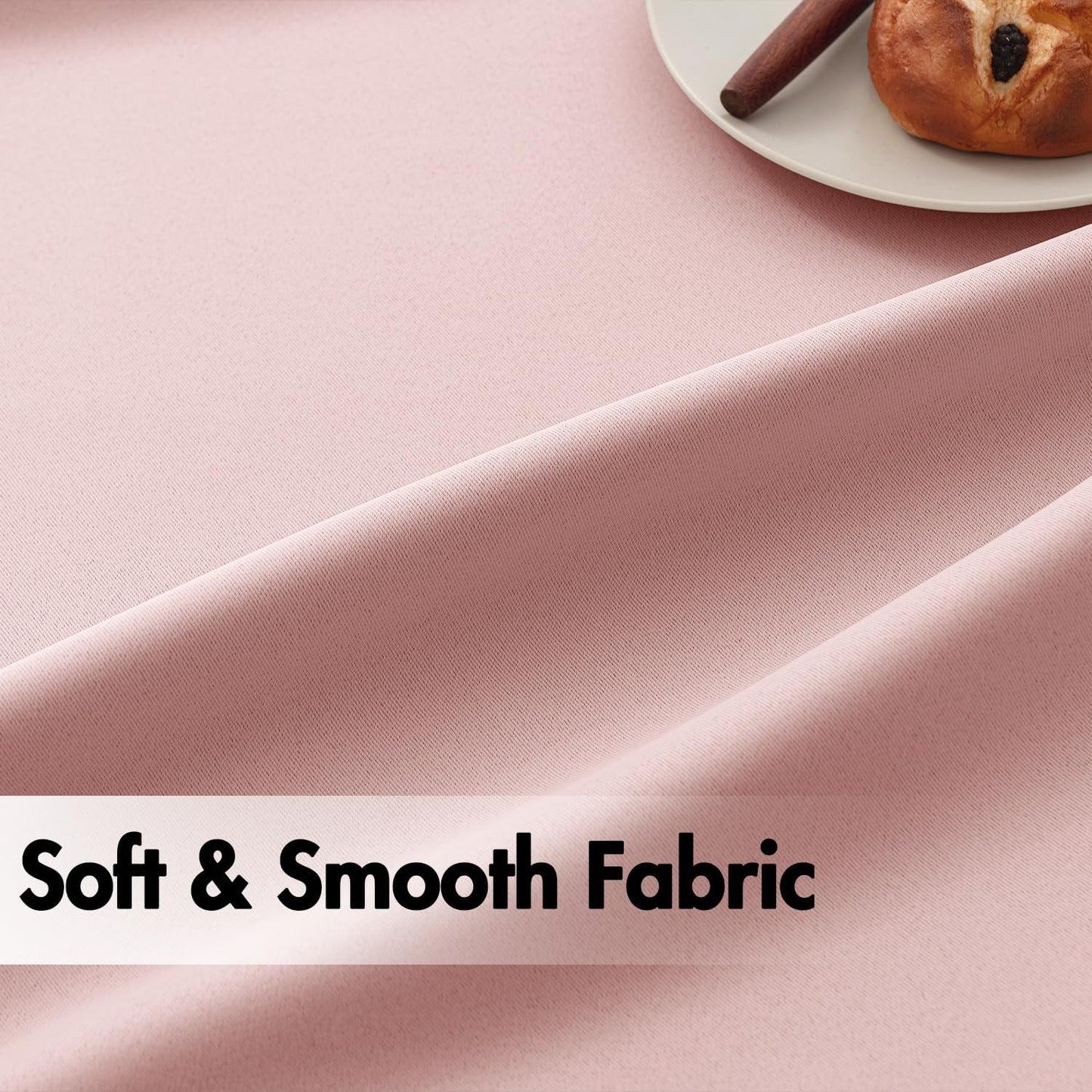 ANRODUO Light Pink Blackout Curtains for Girls Bedroom Living Room, Back Tab Rod Pocket Pinch Pleated Thermal Insulated Room Darkening Curtains 72 Inches Long 2 Panels, 42 x 72 Inch