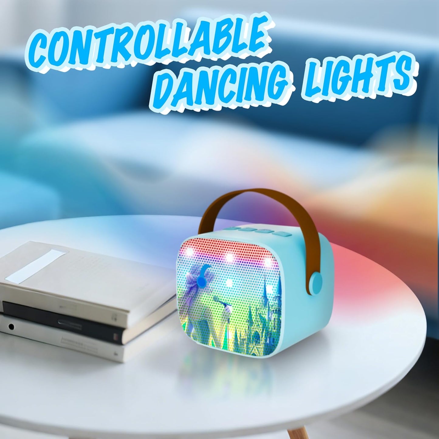 Mini Karaoke Machine for Kids Frozen Toys for Girl Princess Toys 3 4 5 6 7 8 9 10 Year Old Girl Birthday Gifts Kids Toys Toddler Wireless Microphones