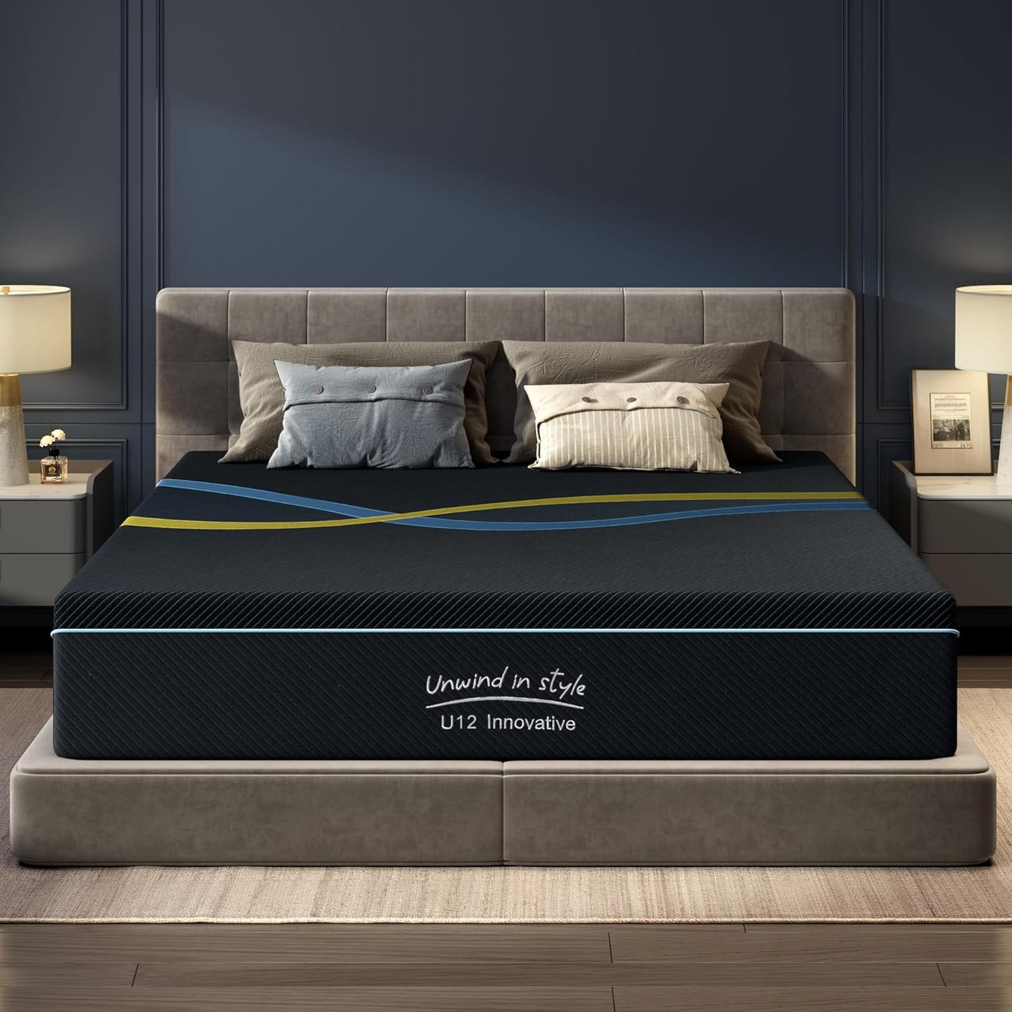 12 inch Queen Mattress Multi-Layer Memory Foam Mattress - Medium Firmness with Bamboo Charcoal & Green Tea Infusion