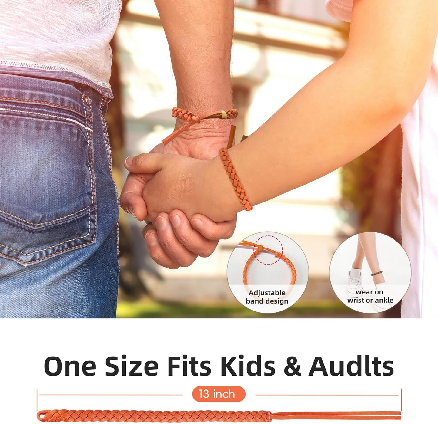 42 Pack Mosquito Repellent Bracelets, DEET-Free Natural Bands, PU Leather Insect & Bug Repellent Wrist Bands for Kids & Adults, Individually Wrapped