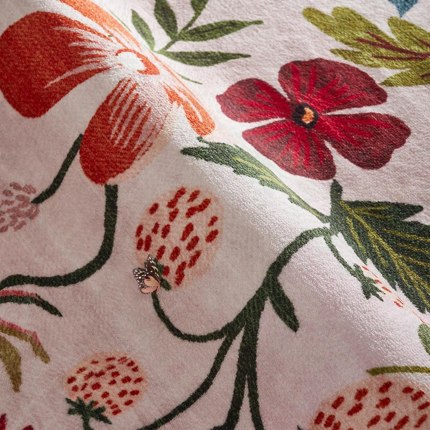 2x6 Runner Rugs for Hallways Non Slip with Rubber Backing Stain Resistant Area Rug Washable Beige Boho Floral Ultra-Thin Carpet Rugs Indoor for Entryway Kitchen Bedroom Laundry Bathroom Stairwell