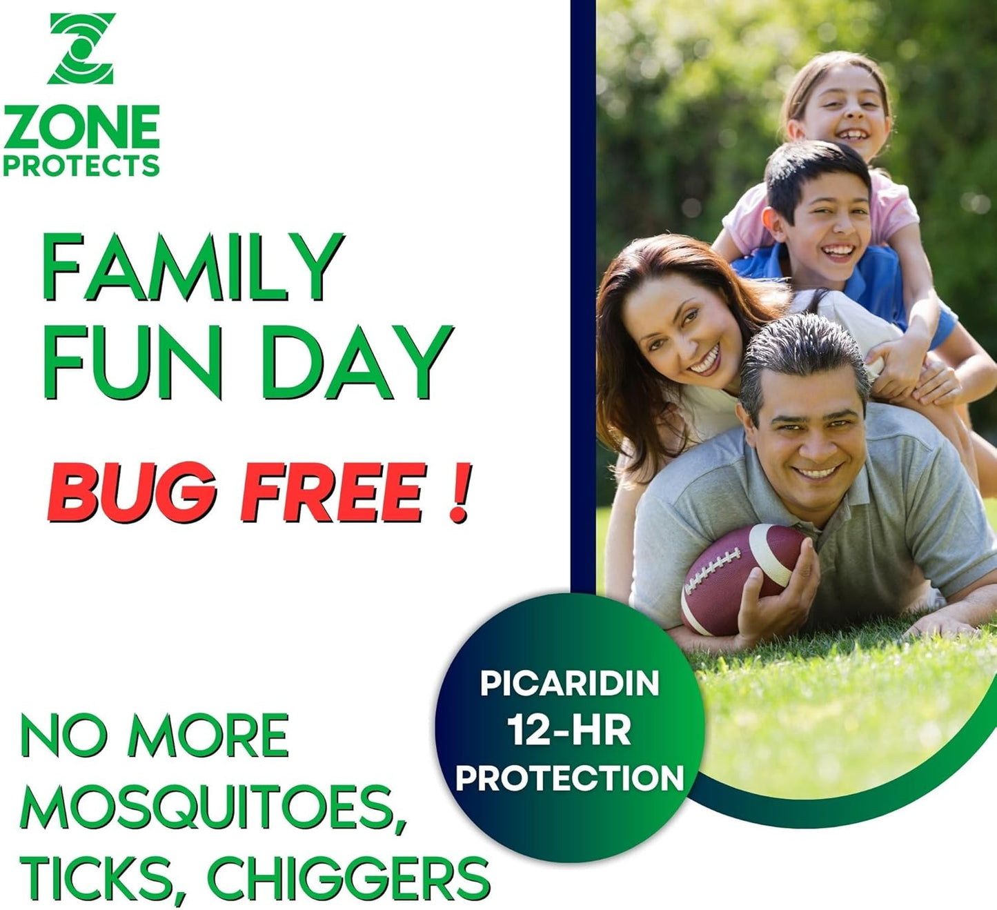 Scented Picaridin Insect Repellent; Twelve 1oz Mist Spray Bottles; 12-hr Proven Protection; Ticks, Mosquitoes, No-Seeums, Gnats and Chiggers