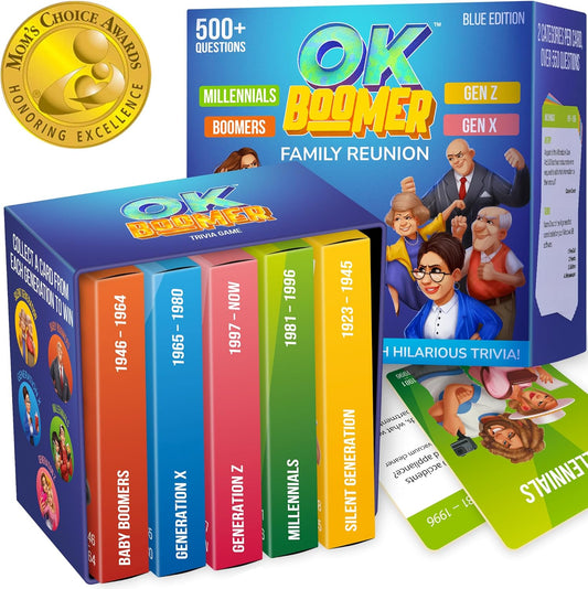 QUOKKA OK Boomer Family Generation Game Volume II - Board Game for Family Night - Trivia Card for Adults and Families - Fun Party Millennials vs Boomers for Ages 15+