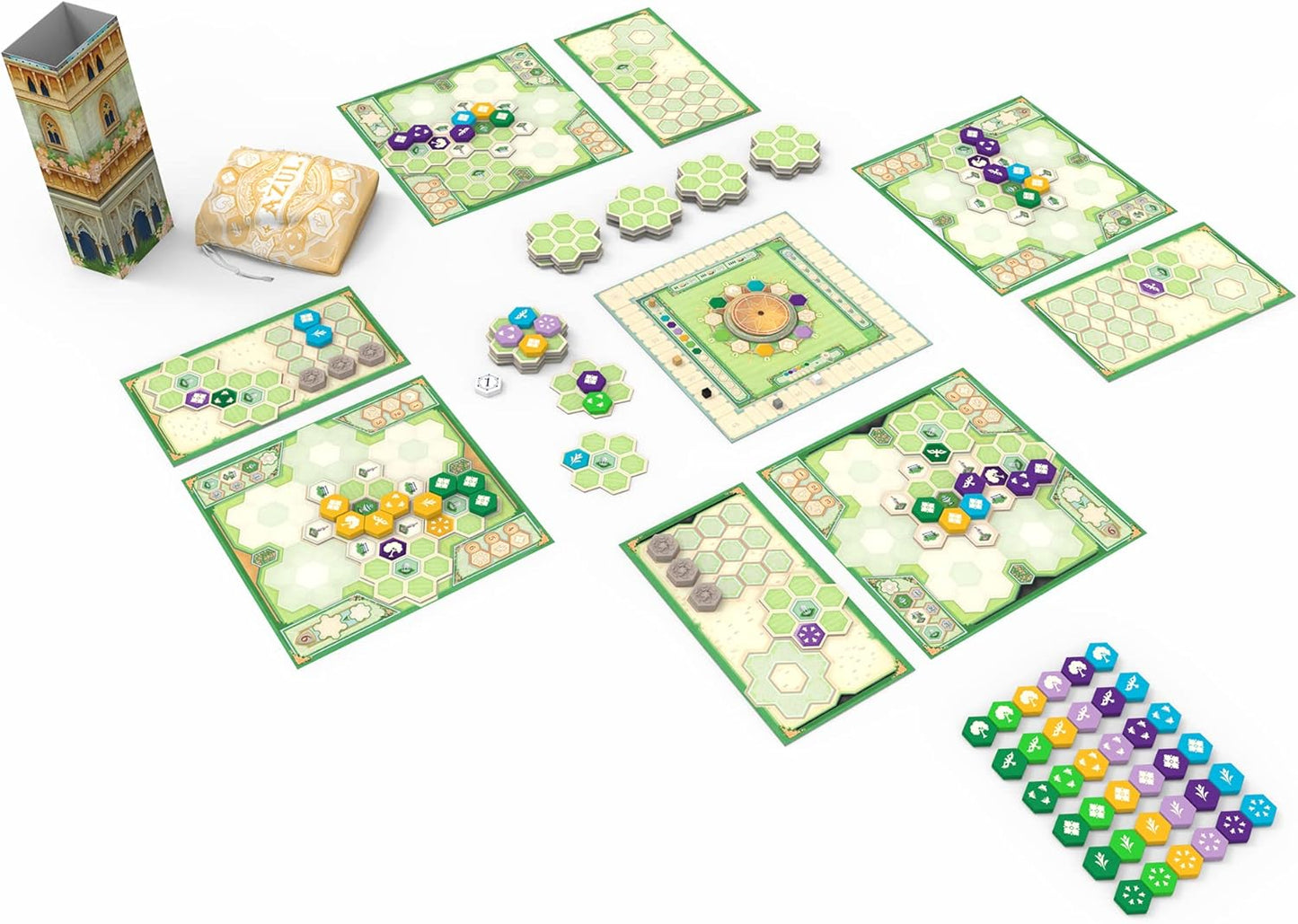 Asmodee Azul Queen's Garden Board Game - Create a Royal Paradise, Mosaic Tile Placement Strategy Game for Kids & Adults, Ages 10+, 2-4 Players, 45-60 Minute Playtime