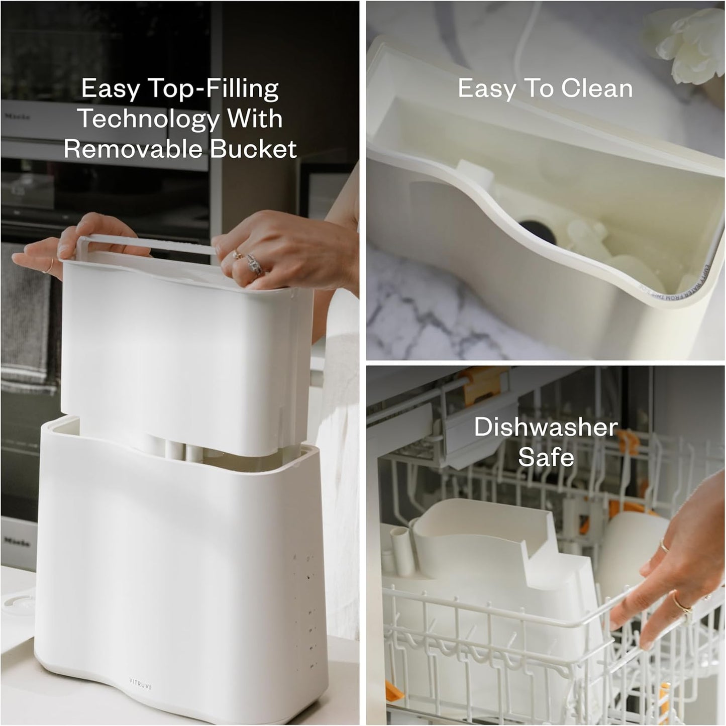 Vitruvi Cloud Humidifier for Bedroom (Snow White)