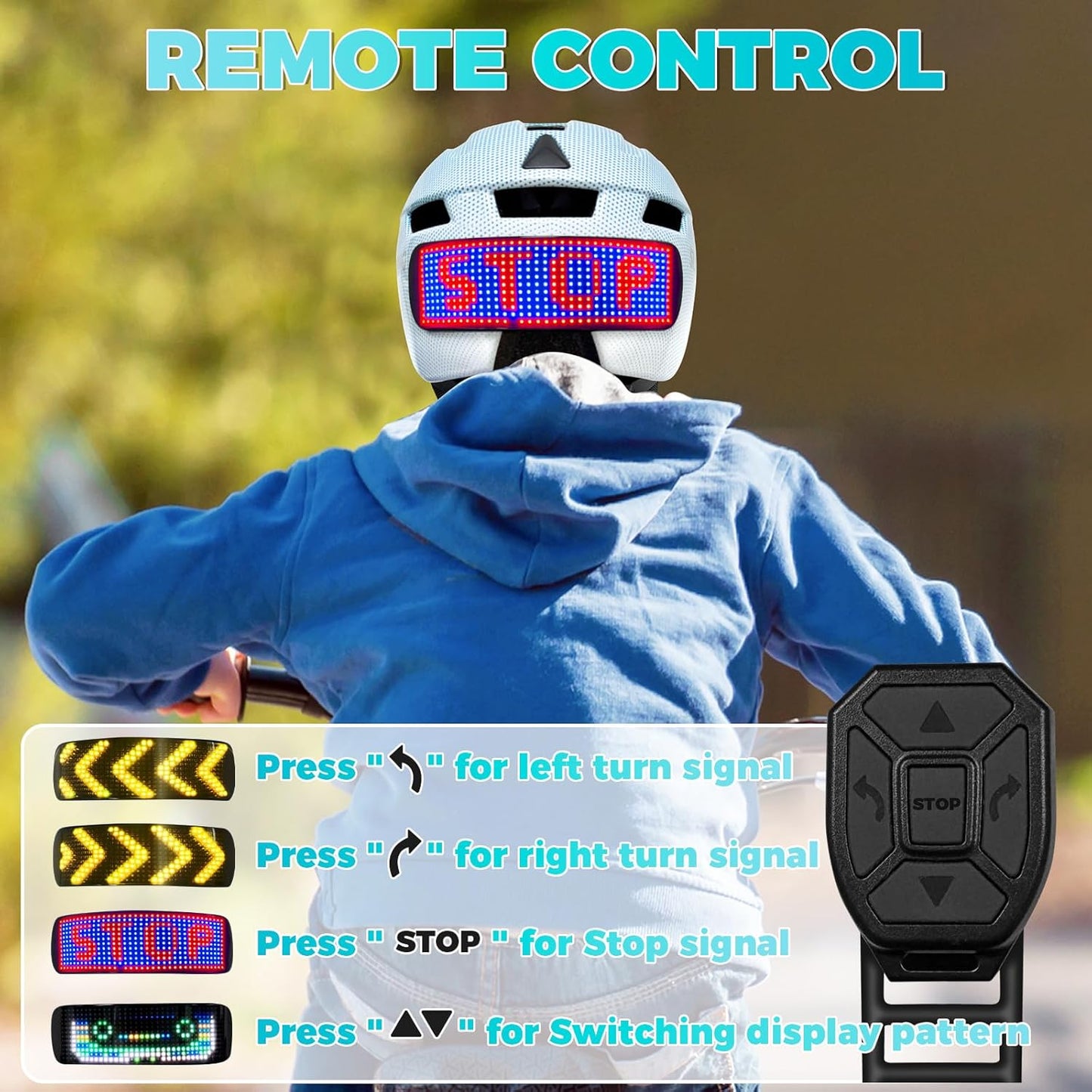 Kids Bike Helmet Toddler Helmet for Boys Girls Youth Kids with LED Lights Bicycle Helmets with Protective Gear Set Knee Elbow Wrist Pads for Cycling Skateboard Scooter Skating (Fits 20.5-22in)