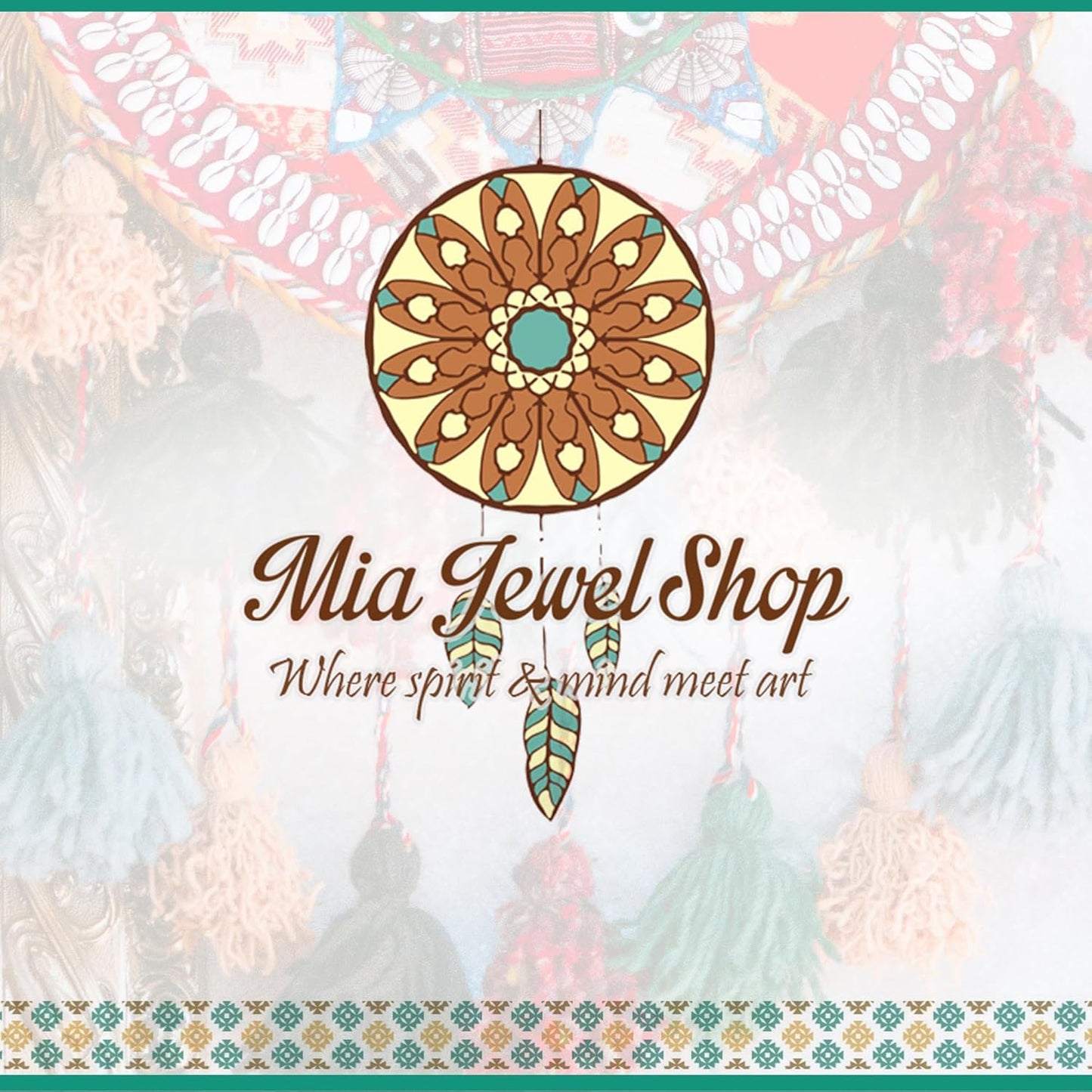 Mia Jewel Shop - Handmade Colored Bamboo Wooden Flute | Tribal Nature Pattern | Native Recorder for Beginners, Meditation & Music Lovers (Blue)