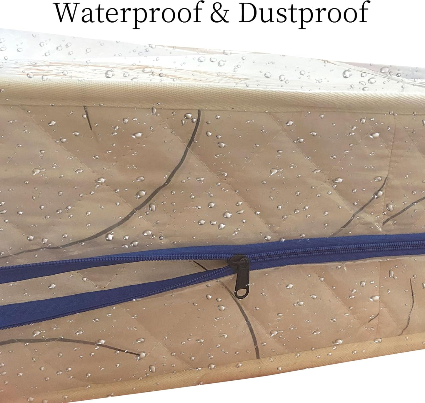 2 Pack Full Mattress Bags for Moving and Storage-5 Mil Zipper Plastic Waterproof Mattress Storage Bags