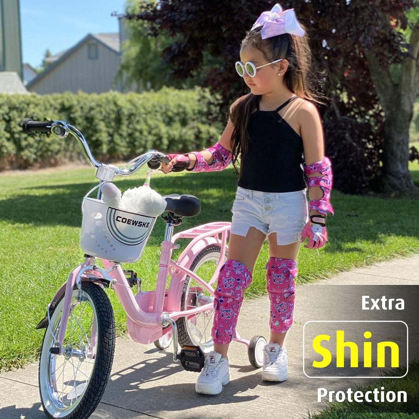 Soft-Style Kids Knee and Elbow Pads with Bike Gloves, Flexible Impact-Resistant Gear for Ages 2-11, Designed for Balance Bikes, Roller-Skating, and Skateboarding