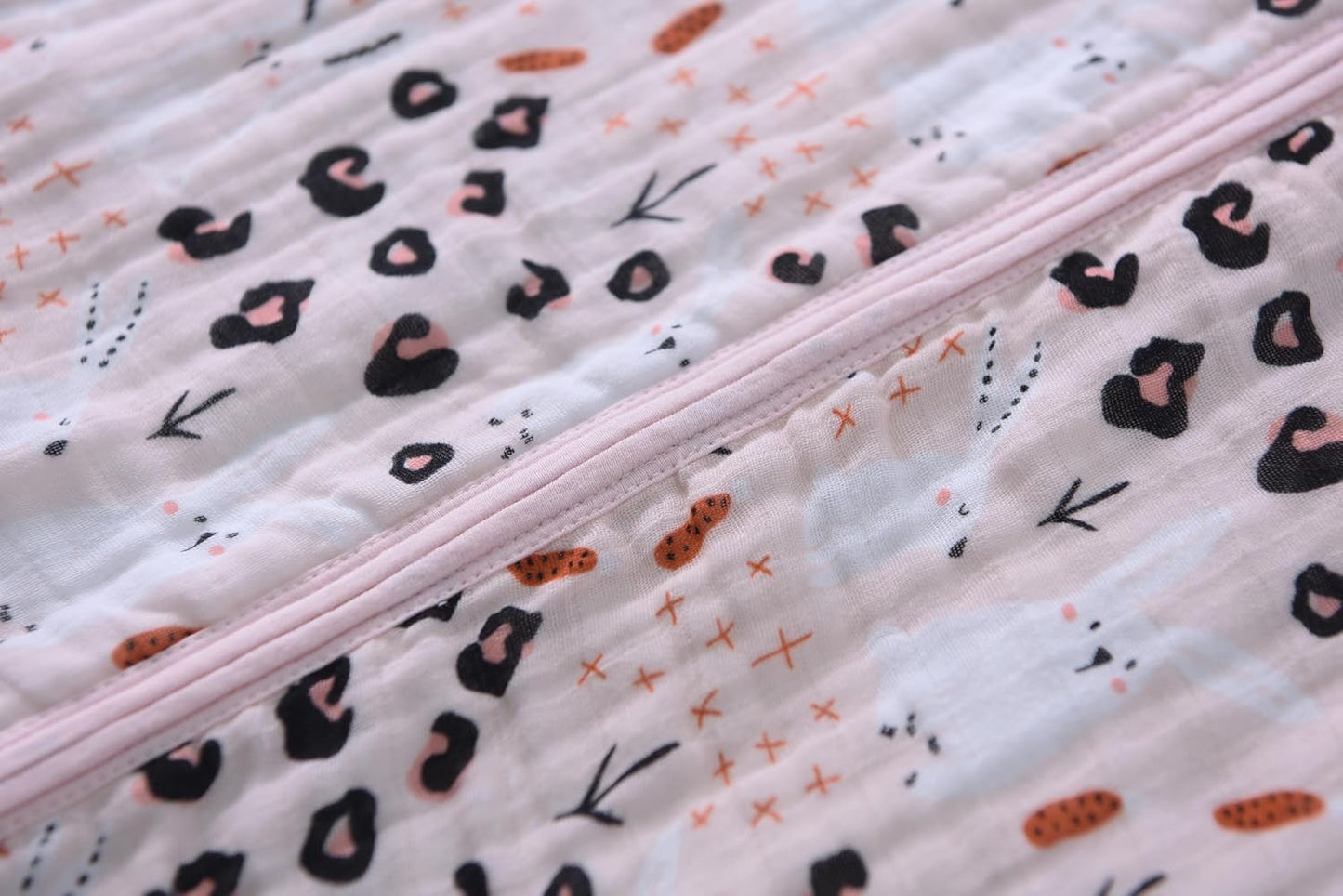 Baby Sleep Sack 2-4 T Boys & Girls Wearable Blanket 100% Organic Cotton 0.5 TOG Toddler Sleep Sacks 2- Way Zipper X-Large Pink Bunny