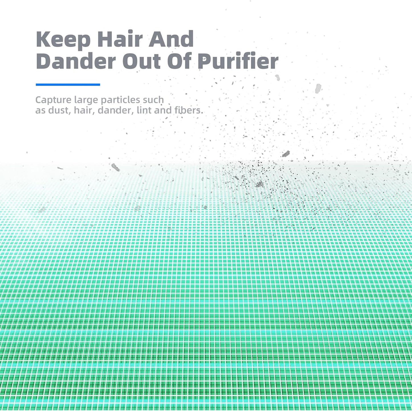 AROEVE MK04 Air Filter Replacement 4-in-1 Filter for Pollen Pet Dander Hair- Pet Dander Version(2 Pack)