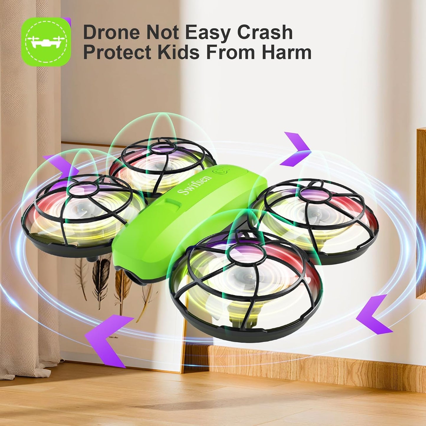 Kids Drone with Camera – Mini Rc Toy for Boys, Beginners, Birthday Gifts for Boys and Beginners,Quadcopter Light Toy With 2 Batteries,Rc Drone Indoor Small Helicopter,Altitude Hold