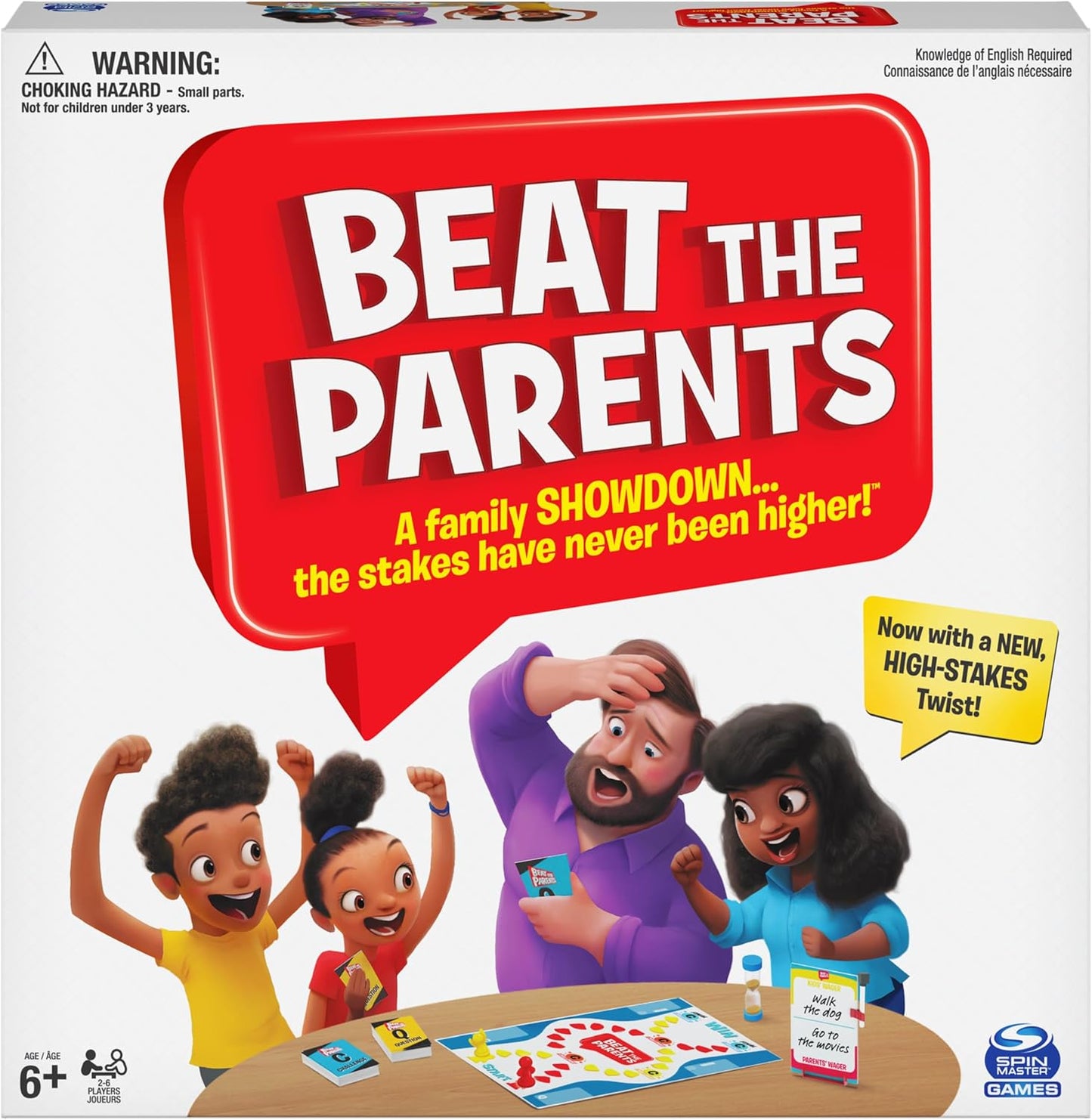 Spin Master Games Beat The Parents Classic Family Trivia Game, Kids vs Parents for Ages 6 and up
