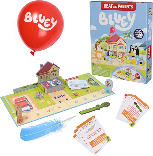 Spin Master Games, Bluey Beat The Parents, Head-to-Head Trivia & Fun Family Game Night Challenges, Easy Play, Bluey Toys, Kids & Family, 2-6 Players, for Ages 5 & Up