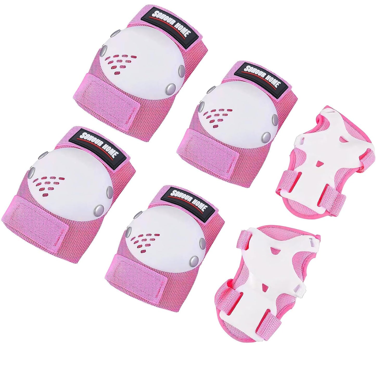 Youth/Kids Knee Pads Elbow Pads Wrist Guards Protective Gear Set for 3-15 Years Child Roller Skates, Skateboard, Cycling, Inline Skating, BMX Bike, Balance Bike, Scooter Riding and Other Outdoor Sports