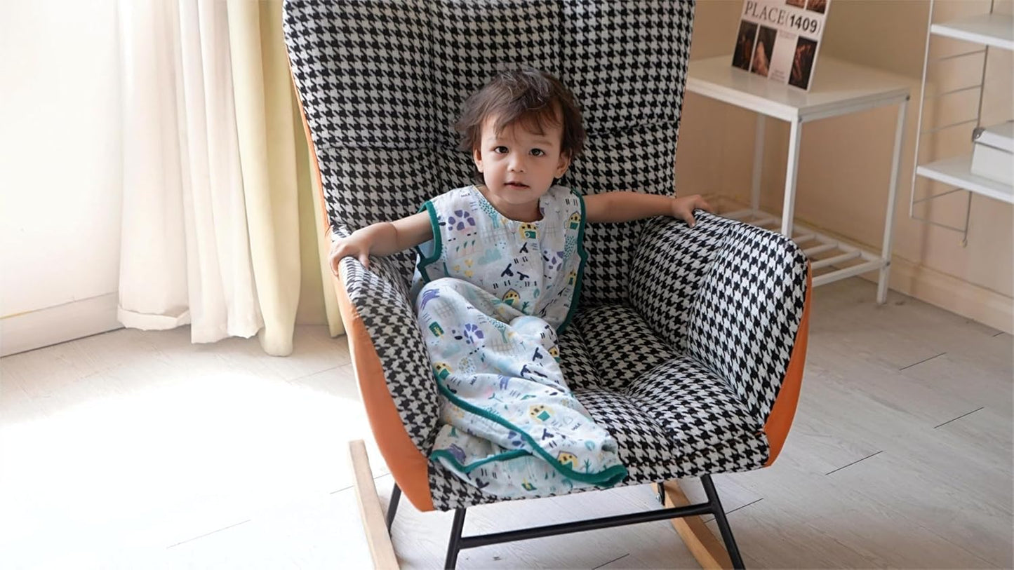 Baby Sleep Sack 1-2 T Baby Wearable Blanket 100% Organic Cotton 0.5 TOG Muslin Toddler Sleeping Sack 2- Way Zipper Soft 12-24 Months