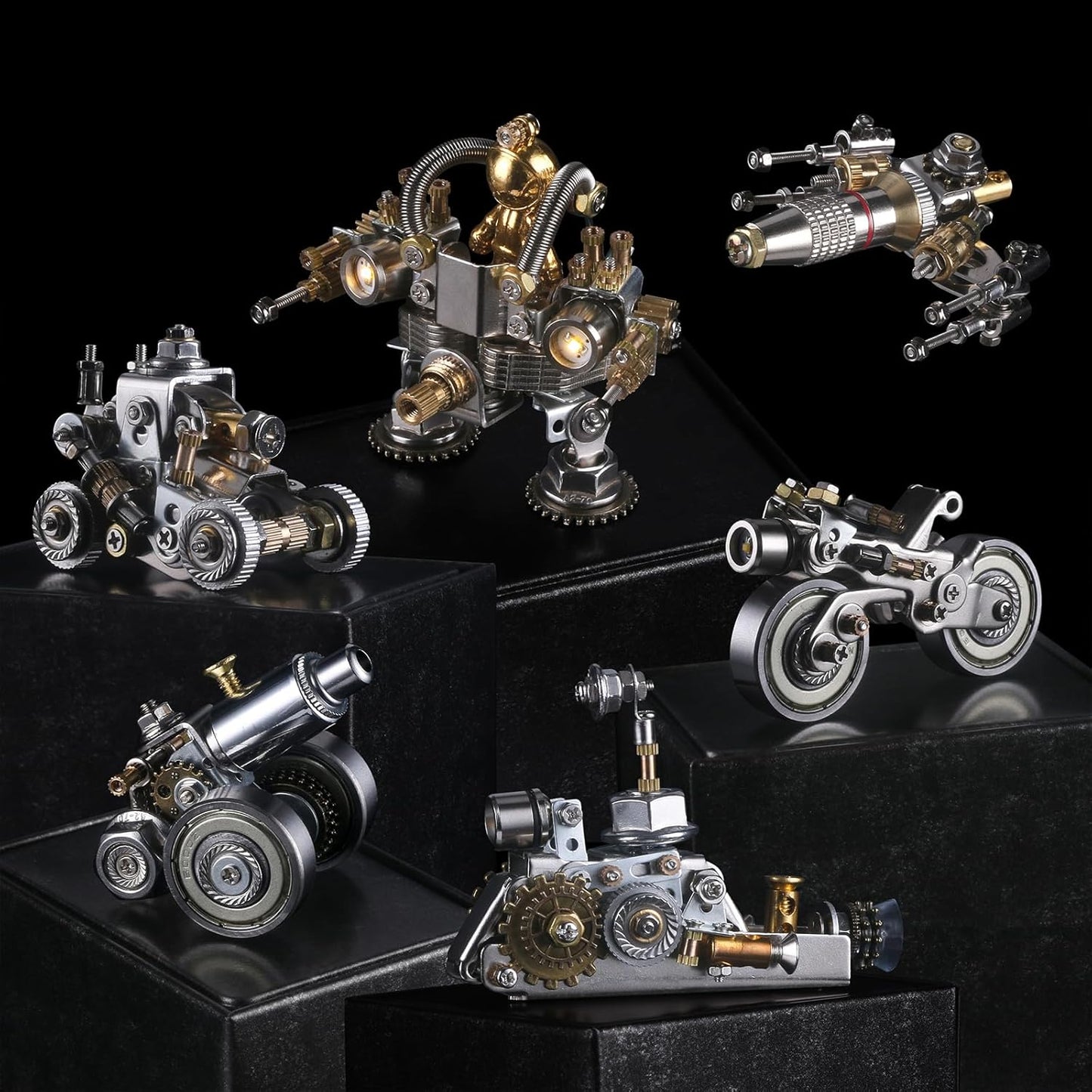 3D Metal Puzzle for Adults, Metal Model kit, Mechanical Armor Puzzle, Adult Brain teasers - The Best Gift for Men (Cannon)